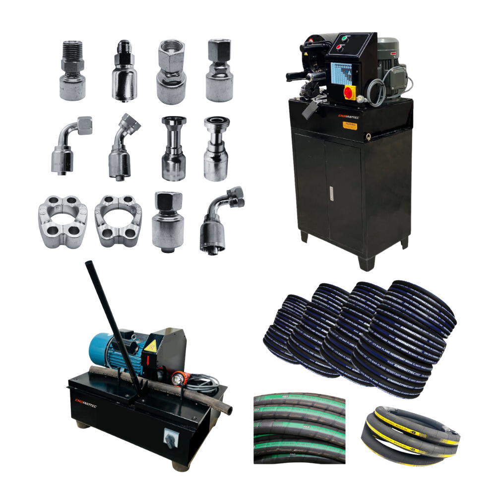 Hydraulic True Blue Hose Assembly Kit - One piece fittings BSP, JIC, ORFS, METRIC &amp; High pressure fittings