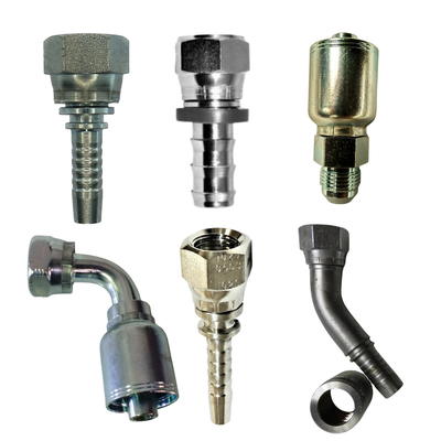 Crimp On Hydraulic Hose Fittings 1 and 2 Piece