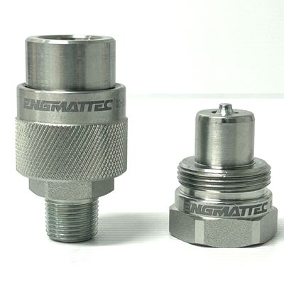 Pair of ENGMATTEC 10,000 psi High Pressure Jacking Porta Power Couplers 38 NPT