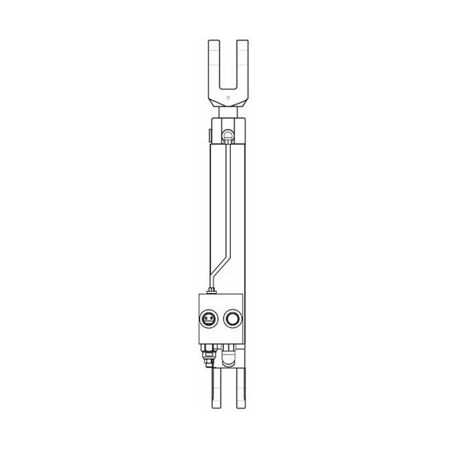 Hydraulic Cylinder Counterbalance Valve, Pipe and Adaptor Kit, Cylinder Stroke: 10&quot;, Load Holding On: Retract Port, Valve Mounting: Port A, Cylinder Bore Size: 2&quot; - 5&quot; (Standard) length Cylinders