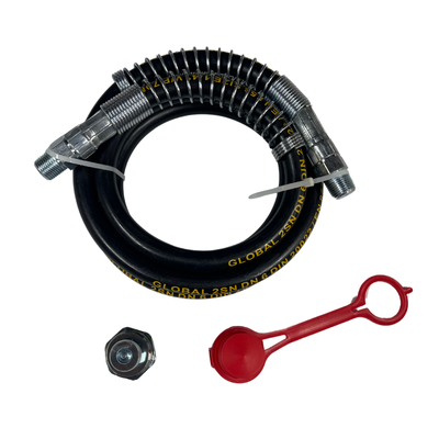 2m long 10,000 PSI Porta Power Hydraulic Jacking Hose with 3/8 NPT Male Jacking Coupler and dust cap. 