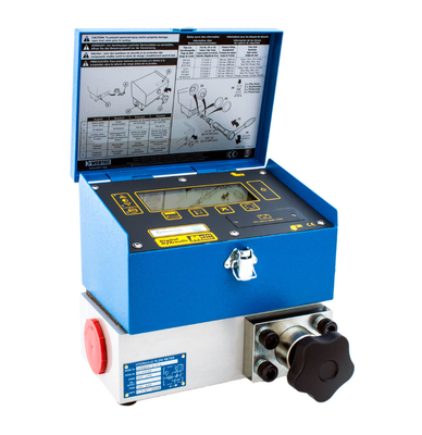Stauff / Webtec Digital Hydraulic Inline Flow Meter flows up to 800 Lt/min Pressures to 480 bar or 7,000 psi.