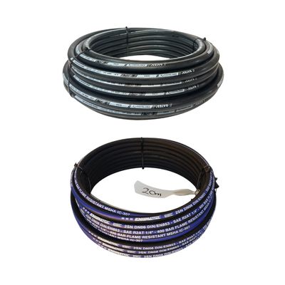 2 wire Hydraulic Hose High Pressure -04 to -32 High Temperature including Engmattec, Gates, Sunflex and Taipan
