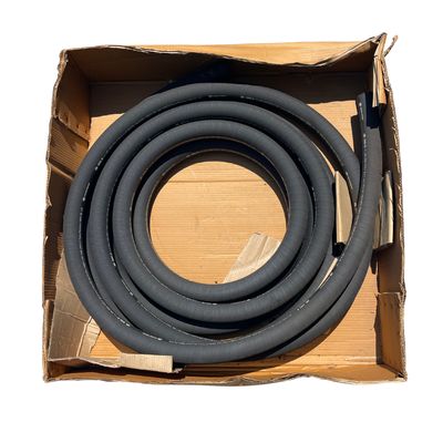 Black synthetic rubber hydraulic hose designed for oil resistance and durability