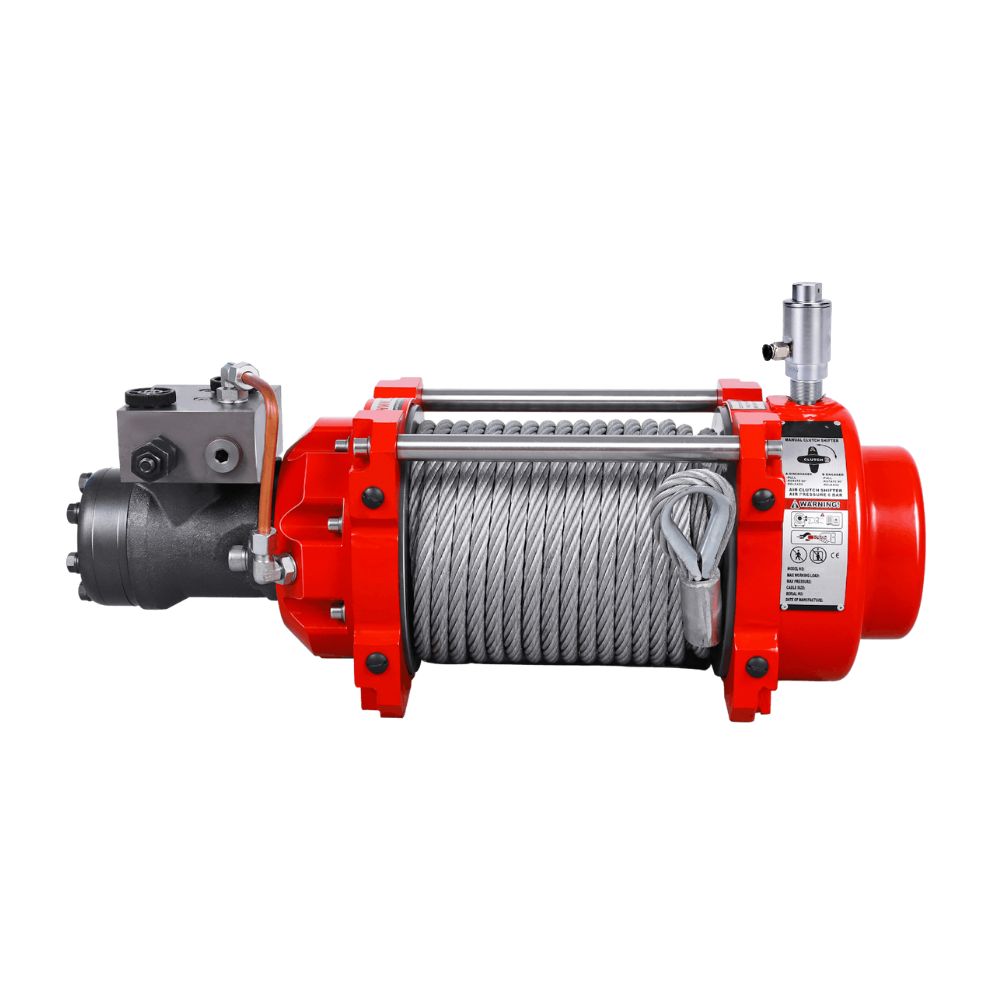 Compact Hydraulic Winch Tilt Tray Tow Trucks Rated Line Pull 15,000 lbs 6,800KG 26.5mt cable - Air Clutch (NOT MANUAL)