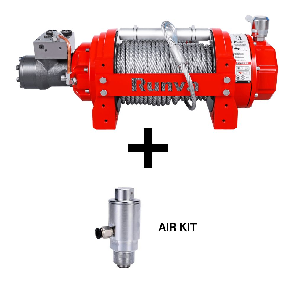 Wide Drum Hydraulic Winch Tilt Trays Tow Trucks 15,000 Lbs 6,800KG 26.5 meter cable - Air Clutch (NOT MANUAL)