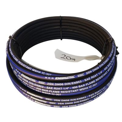 20m reel of R2 Hydraulic Hose 2 wire 1-4,1-2,3-8,3-4 inch high pressure hose bulk