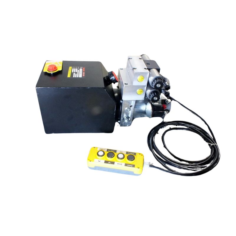 Mocen 12 Volt DC High Power Hydraulic Power Pack - 3.0 kW, 3.7 cc, 3000 PSI Hydraulic Higher Power Pack 12 Or 24volt Dbl Acting