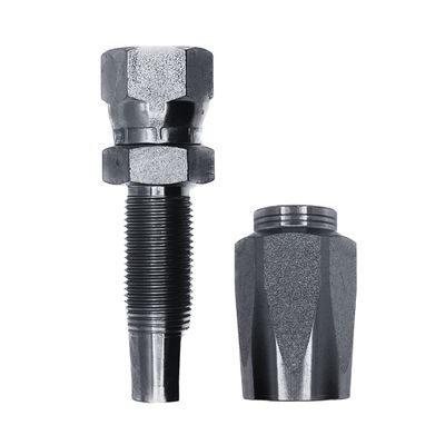 Hose Tail Reusable JIC Female Straight - With TWO Wire Ferrule