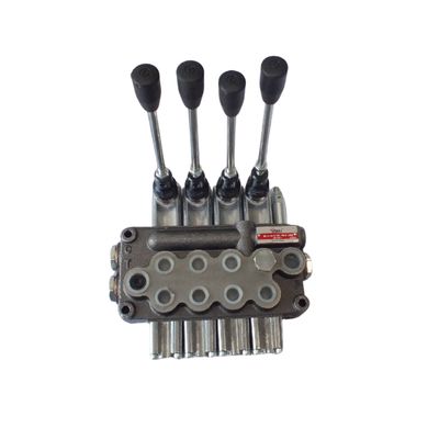 Hydraulic Flow Control Valve 3-8inch BSP Ports 315 Bar 4 Spool 45 LtMin