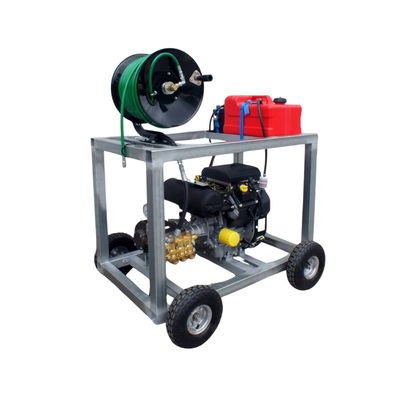 Kohler 20HP V Twin &amp; Comet 4000PSI 20LPM Sewer Drain Cleaner Jetter Hose &amp; Reel - Hydraulic.Online Australian Stock
