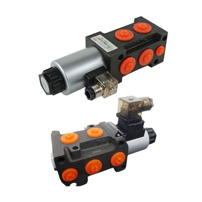 Hydraulic 6 Port Diverter Selector Valve 80 lm 250bar 34 ports 12-24V DC
