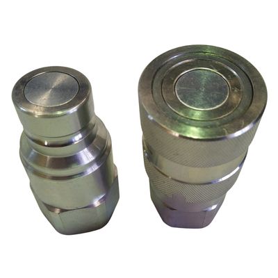 Pair of 3/4 Flat Face Hydraulic Couplers with 3/4 BSPP Male Female threaded Port flows 150 Lt/min and 350 bar oil pressure  - Australia Nationwide