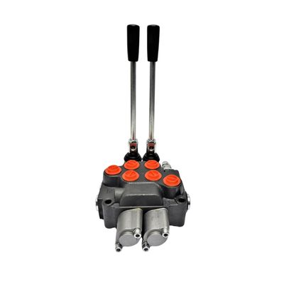 Hydraulic Flow Control Valve 1-2inch BSP Ports 2 Spool 50 L pm Monoblock valve DCV