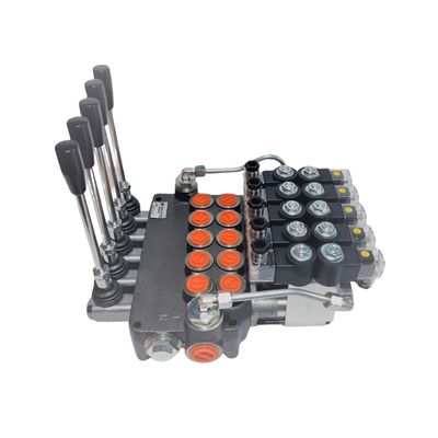 Remote Control Ready 5 Spool Electro-Hydraulic Valve 80 Lpm