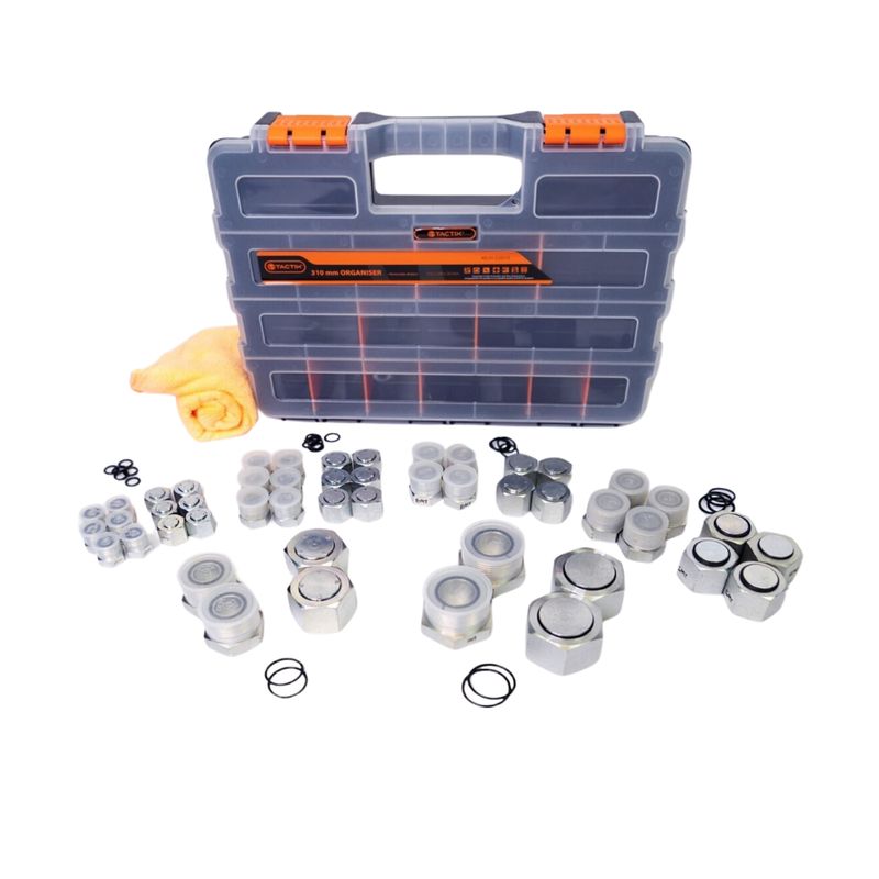 52 pc ORFS Plug and Cap Kit Spare N9 O rings in Case