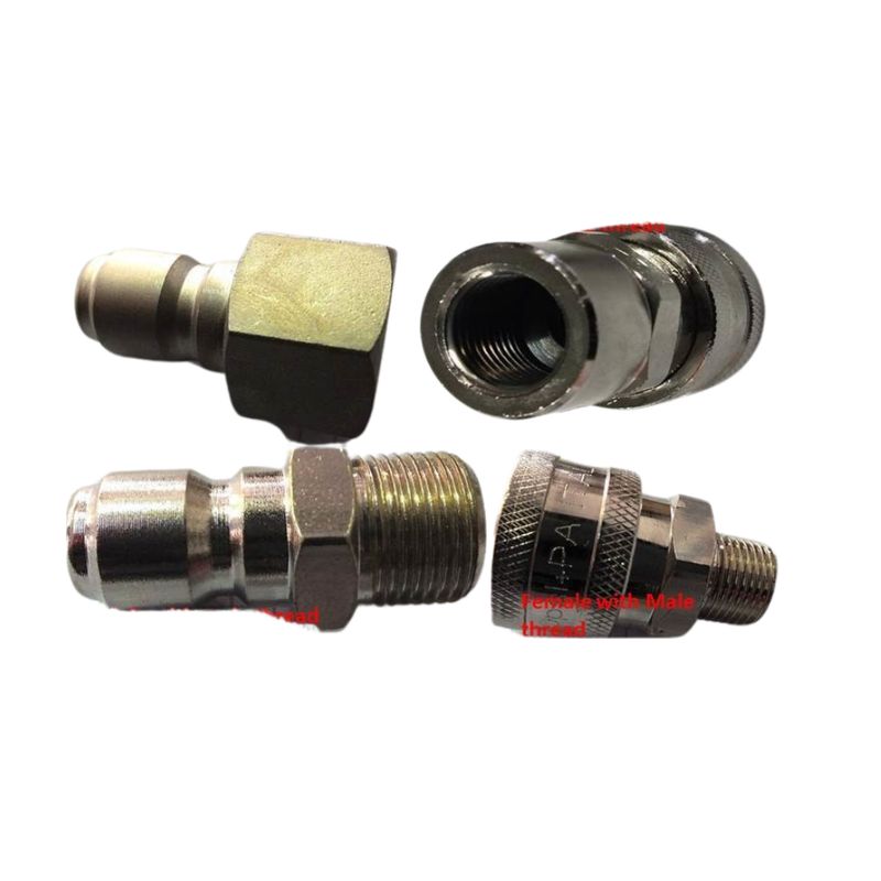 1/4 1/4" Quick Connect 4000 PSI Pressure Washer couplings Italy 280 Bar with NPT threads