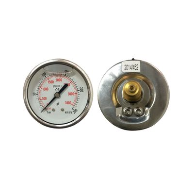 Pressure Gauge 63mm 2.5 inch Rear Entry Air Water Gas Liquid Filled - Hydraulic.Online