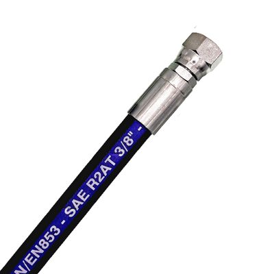 Custom Hydraulic Hose Assembly 3-8 inch Two Wire 4,800 psi Crimped Ends BSP, JIC, or ORFS