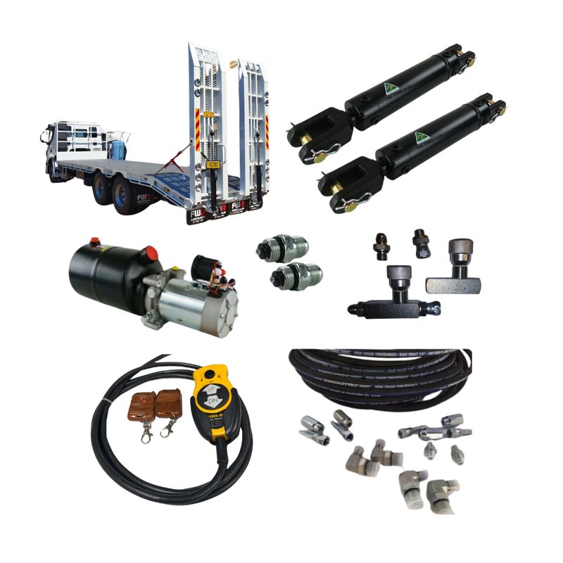 Hydraulic Tail Ramp Kit Package Single or Double Acting 12 or 24V DC Hydraulic Tail Ramp Kit Package Single Acting 12v24v