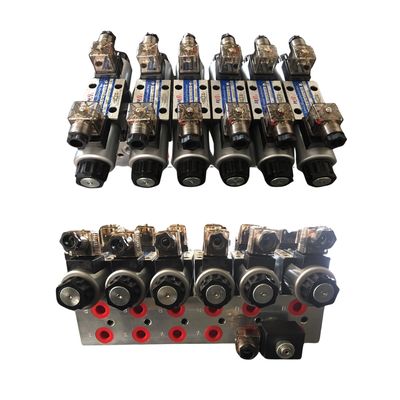 Electric Control Cetop 5 Hydraulic Oil flow Manifold 80-100 LPM