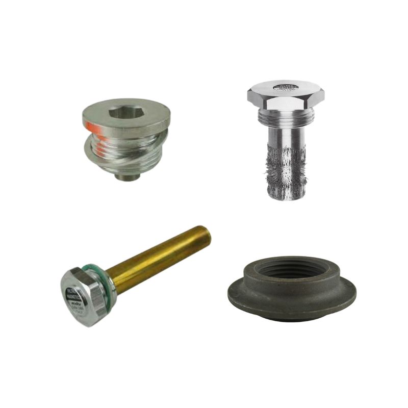 Magnetic Drain Plugs, Magnetic Filter Rods and Weld-On Bosses for Hydraulic Tanks