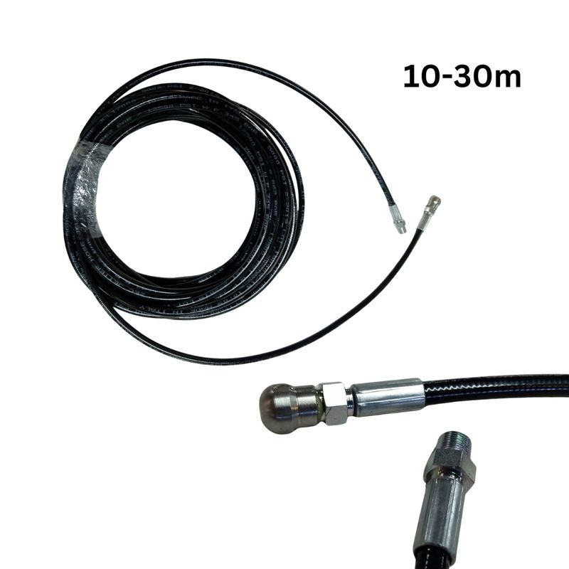 Drain Cleaning Jetter 1/8 Drain Cleaning Jetter 1-8inch Whip Hose With 3 & 1 Nozzle