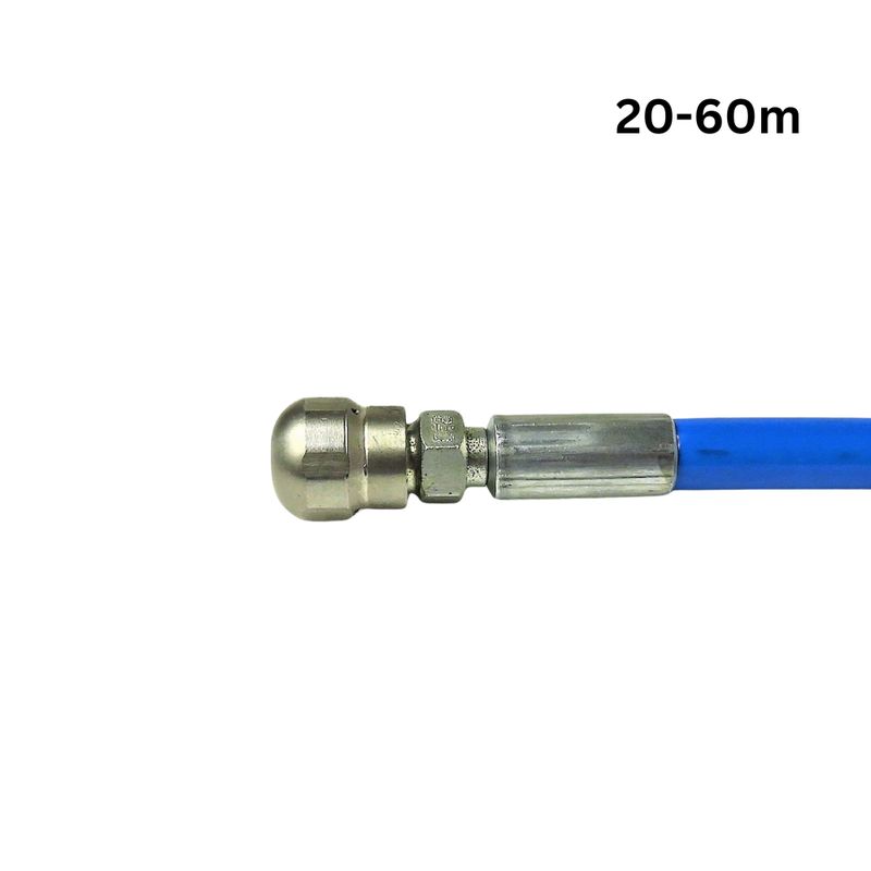 20 to 60 M length Drain Cleaning Jetting Hose 1/4 20 to 60 M length Drain Cleaning Jetting Hose 1/4" 5,000 psi With 3 & 1 Nozzle