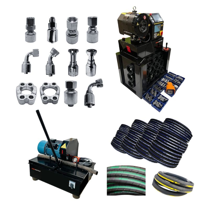 Hydraulic True Blue Hose 2.5 inch Assembly Kit - One piece fittings BSP, JIC, ORFS, METRIC & High pressure fittings