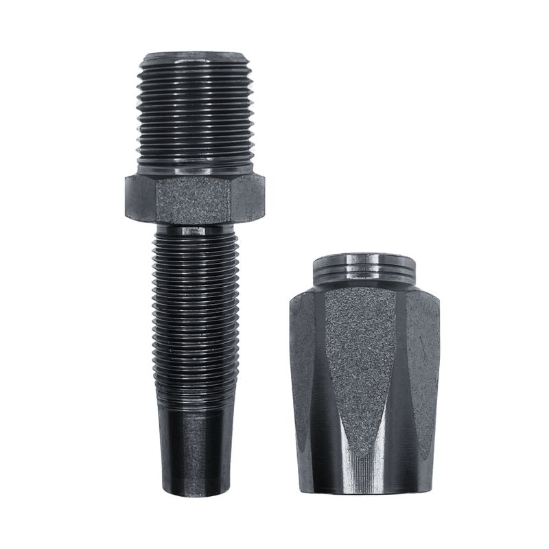 Hose Tail Reusable BSP Tapered Male Straight - With Two Wire Ferrule