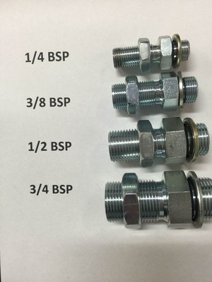 Hydraulic Bulkheads Various Sizes Bsp 1/4