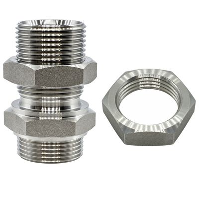 316 stainless steel BSP to metric heavy adaptor and elbow