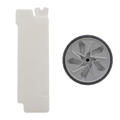 Pressure cleaner detergent tank and replacement wheel