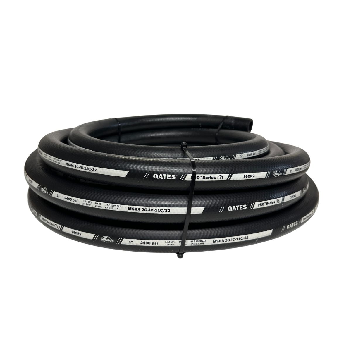 Gates Pro Series 16CR2 Hydraulic Hose - (16) 1" - 2 Wire - 2400 psi 10 , 20 or 50 m Reels, Length: 10 Metres