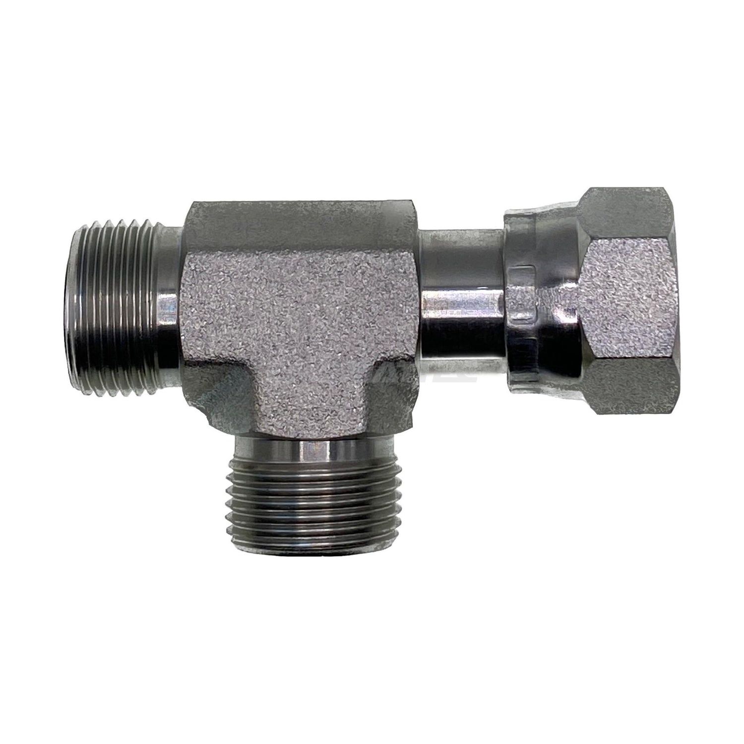 ORFS Male x ORFS Female Run Tee, Size: 9/16" ORFS Swivel Run Tee