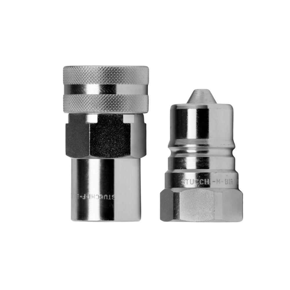 Stucchi BIR Poppet Quick Release Couplers ISO 7241-B - BSP - 1/4 to 2 Inch