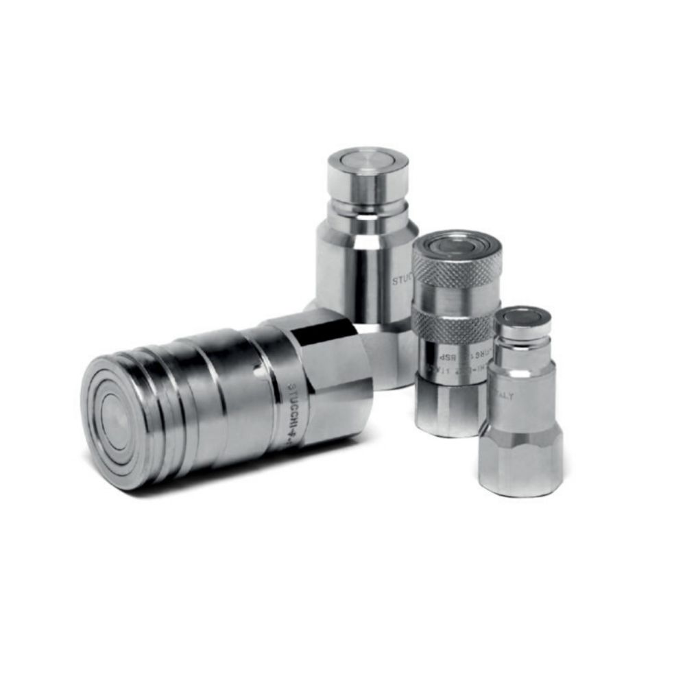 Stucchi FIRG Flat Face Hydraulic Couplers - BSP &amp; UNO Threads - 1/4 to 2 Inch