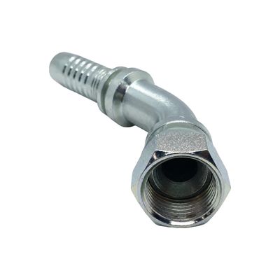 Hose Tail - JIC Swivel Female - 45° Elbow - Two-Piece Crimp-On