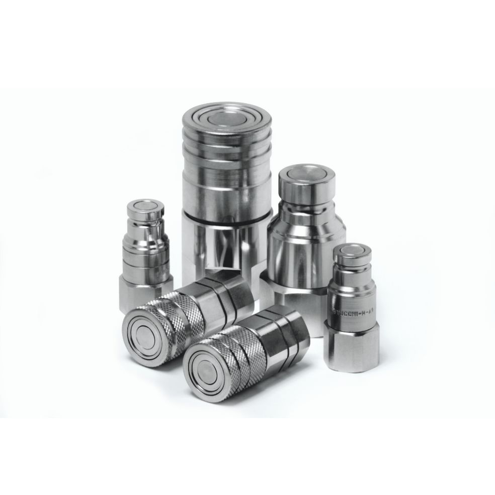 Stucchi A Series Flat Face Hydraulic Couplers ISO 16028 - BSP &amp; SAE - 1/8 to 1-1/2 Inch
