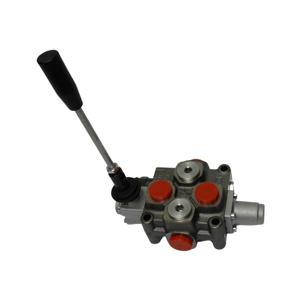 Galtech Q75 Monoblock Directional Control Valve – 1 to 6 Spool, 80 L/min, 1/2" BSPP, Number of Spools (all double-acting cylinder, spring return): 1 Spool – Q75M/1