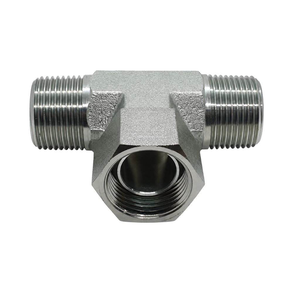 BSP Tapered Male x BSP Swivel Female Branch Tee, Size: Tee Piece - BSP Tapered Male (04) 1/4" x BSP Tapered Male (04) 1/4" x BSP Swivel Female (04) 1/4" - Branch Tee