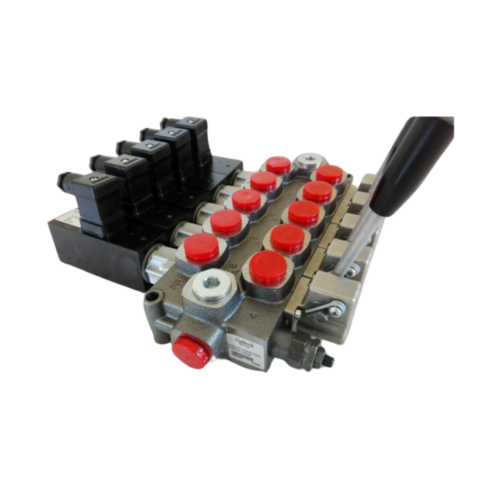 GALTECH Q75 ITALIAN Hydraulic valve with Electro Control 5-Spool 80 LPM