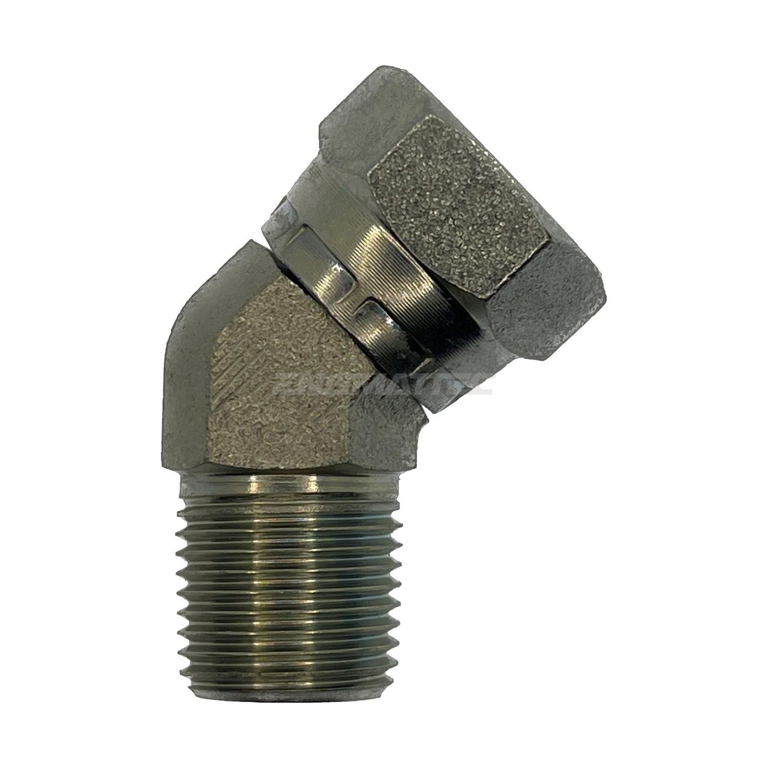 BSP Swivel Female x BSP Tapered Male 45° Compact, Size: Adaptor - (02) 1/8" BSP Swivel Female x (02) 1/8" BSP Tapered Male - 45° Compact