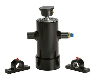 Multistage Hydraulic Telescopic Cylinder / Ram. Hoist for Tippers, Mid Mounted Trunnion Style Underbody Type.