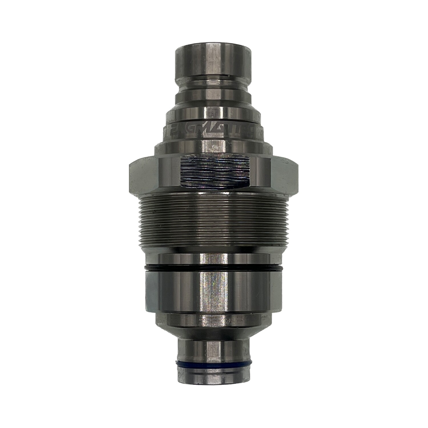 ENGMATTEC 4FFN-BOBCAT-M Cartridge type Male Flat Face Coupler, screws into the 4BD4FH manifold mounted to the boom on newer Bobcat Equipment, Replaces Bobcat Part Number 7246799.