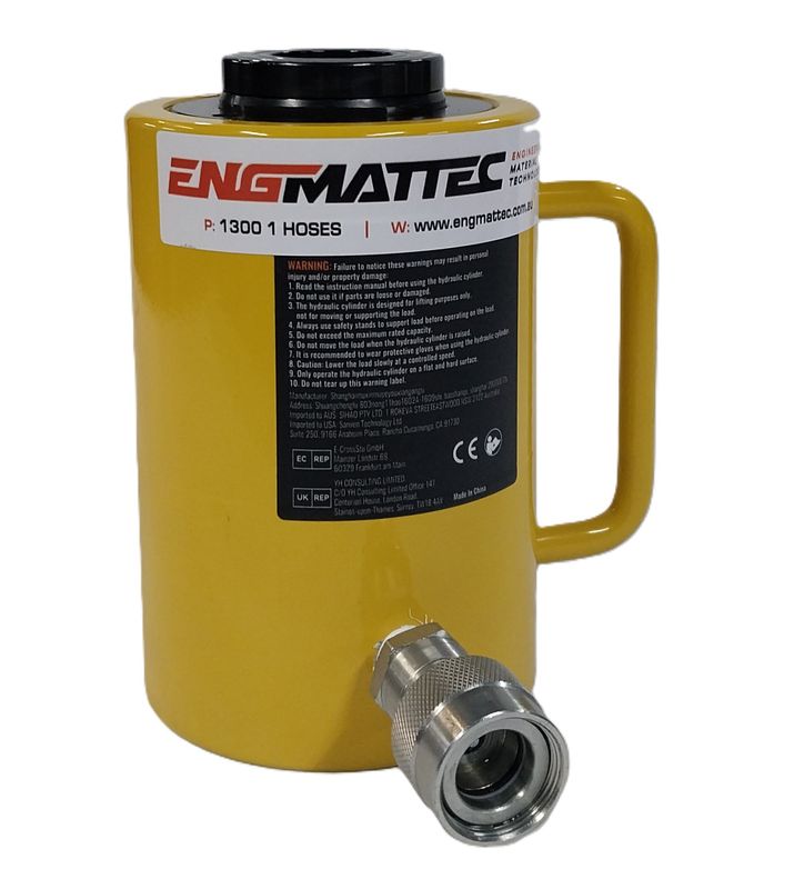 Hollow Cylinders 10,000 psi 20 - 60 Ton Puller or Cable Stretcher 30 TON Hollow Hydraulic Cylinder 50 mm Stroke for Pulling and Lifting Duties Pressure rated to 10,000 psi (2)