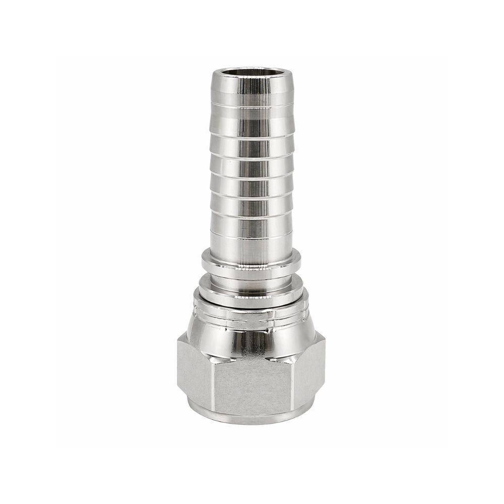 JIC female straight stainless steel 316 hose tail barb fitting for industrial hydraulic systems