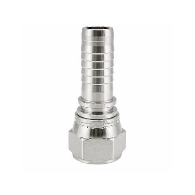 JIC female straight stainless steel 316 hose tail barb fitting for industrial hydraulic systems