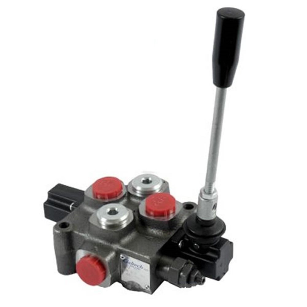 Galtech Q45 Monoblock Directional Control Valve – 1 to 7 Spool, 60 L/min, 1/2" BSPP, Number of Spools (all double-acting cylinder, spring return): 1 Spool – Q45M/1