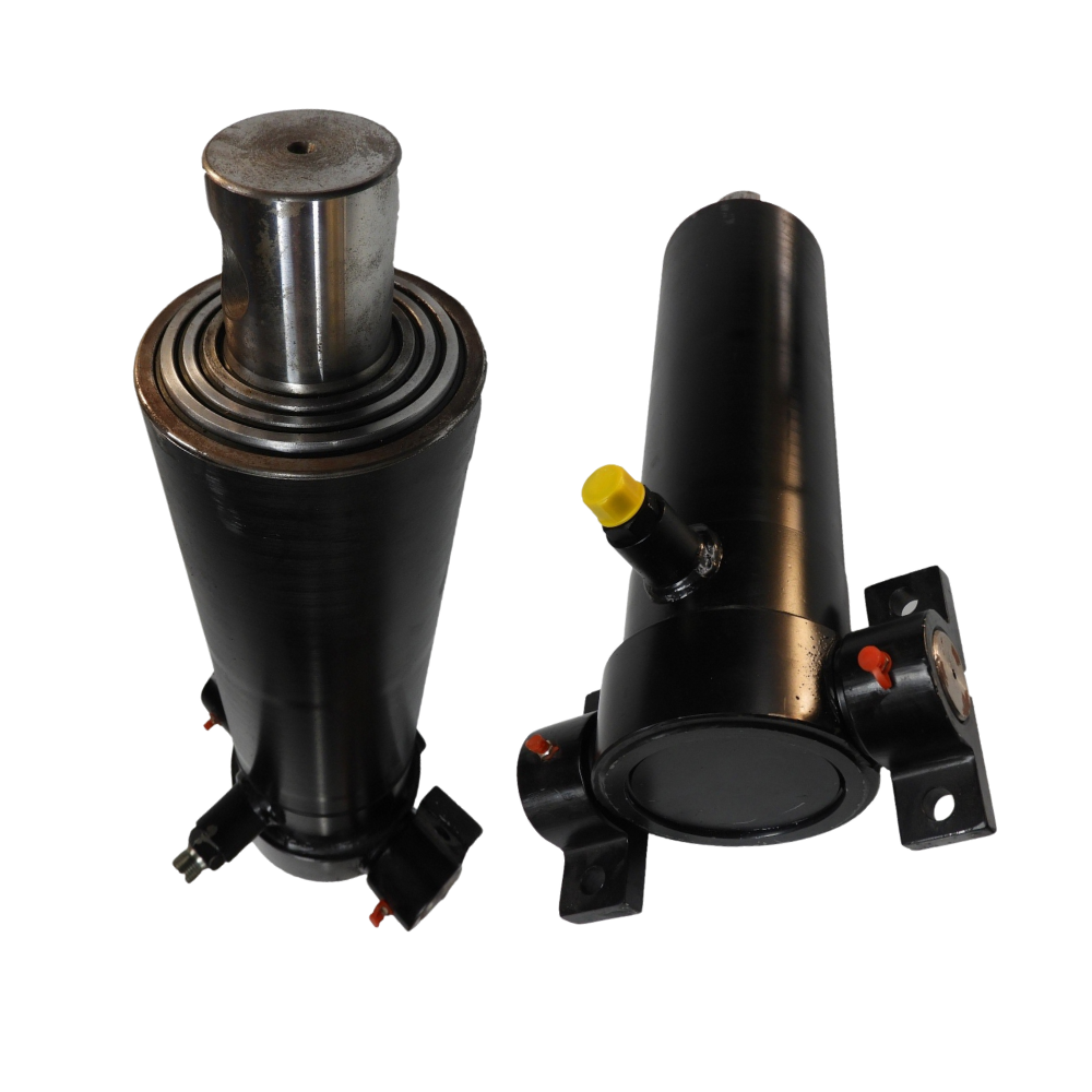Multistage Hydraulic Tipper Hoist Ram Base mount Underbody Cylinder Type  F= Trunnion Oil Inlet,  Type UCE = Barrel Oil Inlet